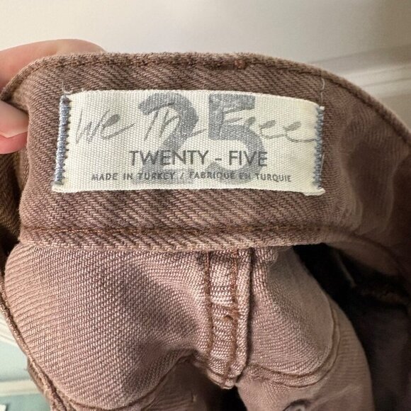 Free People Makai High Rise Cutoff Distressed Shorts In Color Brown Size 25 - Picture 8 of 11